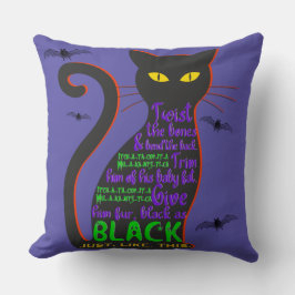 Schwarze Katze Zauber-Kissen Kissen