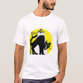 Schwarze Katzen-Ächzen-Damen T T-Shirt