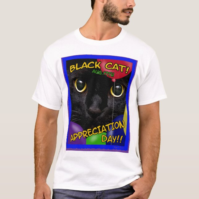 Schwarze Katzen-Anerkennungs-Tag 2011 T-Shirt (Vorderseite)