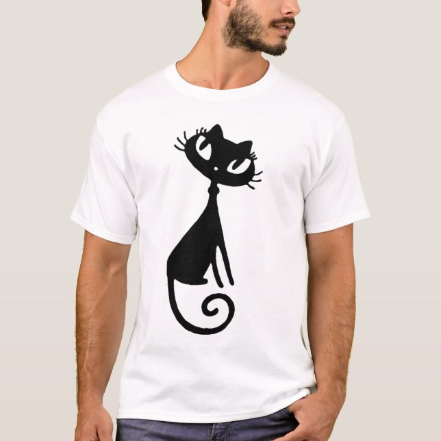 Schwarze Katzen-Baby edun LIVET - Shirt (Vorderseite)