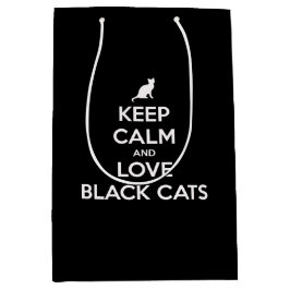 Schwarze Katzen behalten und Liebe Mittlere Geschenktüte