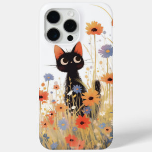 Schwarze Katzen Blumen Retreat Case-Mate iPhone Hülle