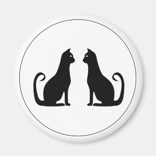 Schwarze Katzen-Entwurf Magnet