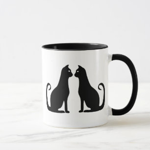 Schwarze Katzen-Entwurf Tasse