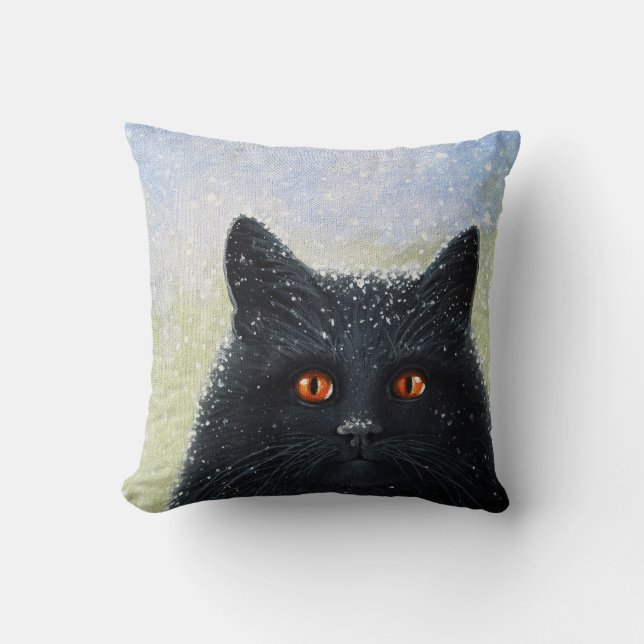 Schwarze Katzen erhalten einen Bucheinband der Kissen (Vorderseite)