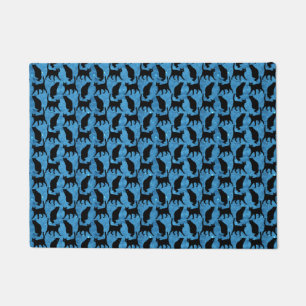 Schwarze Katzen Frohes Halloween Katzenliebhaber W Fußmatte
