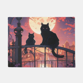 Schwarze Katzen Fußmatte