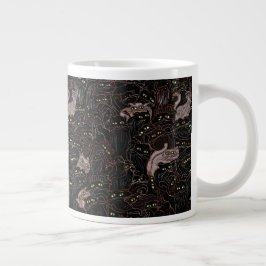 Schwarze Katzen gelbe Augen Jumbo-Kaffeetasse Jumbo-Tasse