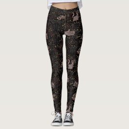 Schwarze Katzen Gelbe Augen Leggings
