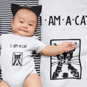 Schwarze Katzen Geschenke Baby Strampler