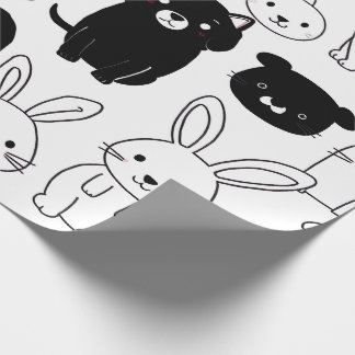 Schwarze Katzen-Geschenkverpackungspapier  Geschenkpapier