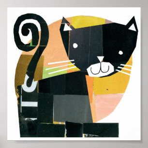Schwarze Katzen-Gespenster Poster
