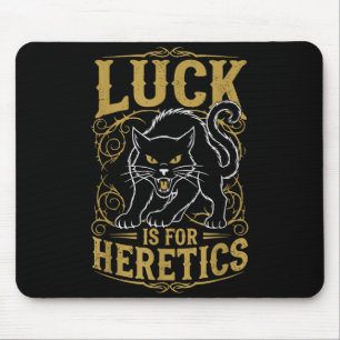 Schwarze Katzen Glück ist für ketzerische Hexen Mousepad