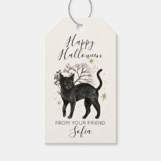 Schwarze Katzen Glückliche Halloween-Geschenkanhän Geschenkanhänger