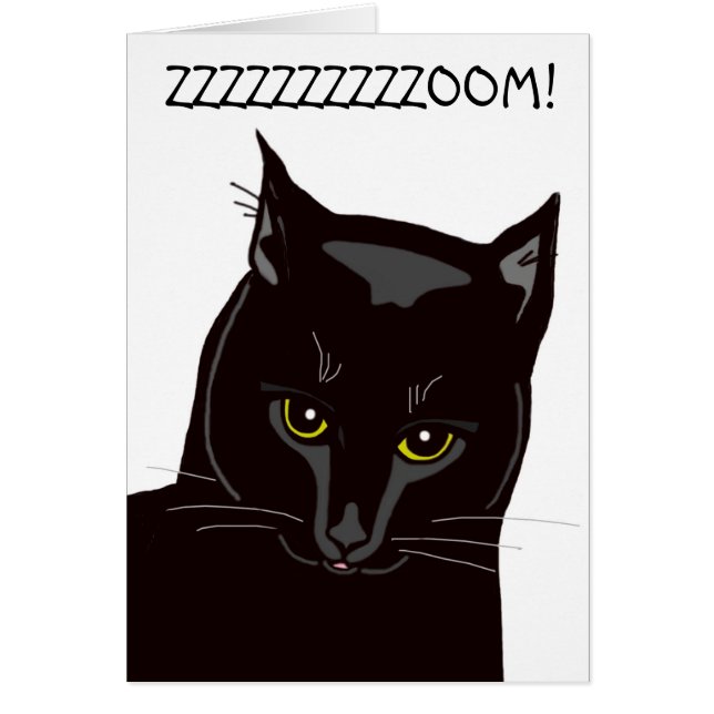 Schwarze Katzen-Gotcha Tageskarte (Vorne)
