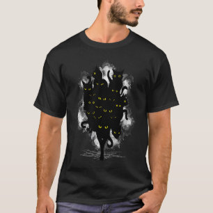Schwarze Katzen Grusel-Trupp Katze Halloween-Kostü T-Shirt