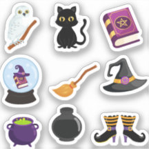 Schwarze Katzen Halloween Hexen