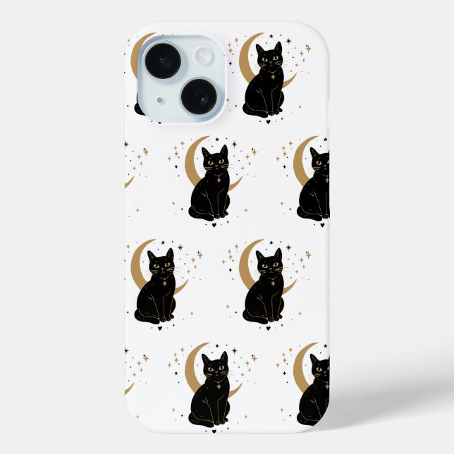 Schwarze Katzen-Handyhülle Case-Mate iPhone Hülle (Rückseite)