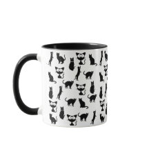 Schwarze Katzen-Illustrationen