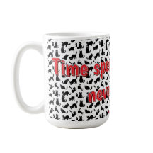 Schwarze Katzen-Kaffeetasse