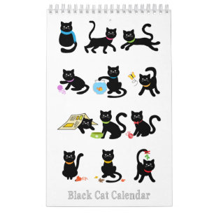 Schwarze Katzen-Kalender Kalender