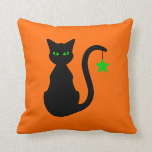 Schwarze Katzen-Kissen Kissen