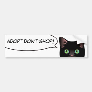 Schwarze Katzen-Liebe adoptieren eine Autoaufkleber