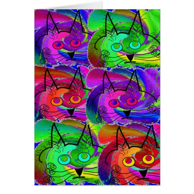 Schwarze Katzen-Liebhaber-Kunst-Geschenke (Vorne)