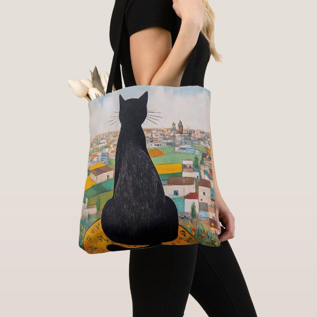 Schwarze-Katzen-Liebhaber Tasche (Von Nahem)