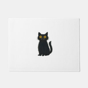 Schwarze Katzen Magie � Süße Halloween- & Mystik-K Fußmatte