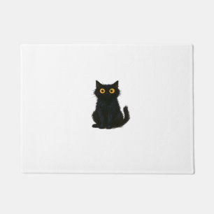 Schwarze Katzen Magie � Süße und gruselige Hallowe Fußmatte