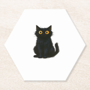Schwarze Katzen Magie � Süße und Gruselige Hallowe Untersetzer