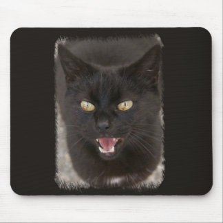 Schwarze Katzen-Mausunterlage Mousepad