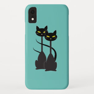 Schwarze Katzen mit langen Engpässen Case-Mate iPhone Hülle