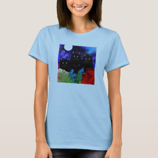 SCHWARZE KATZEN-MOND-GARTEN T-Shirt