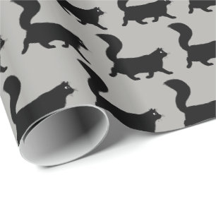Schwarze Katzen Muster laufen   Cool Kitty Lover Geschenkpapier