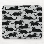 Schwarze Katzen Muster Mousepad<br><div class="desc"></div>