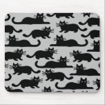 Schwarze Katzen Muster Mousepad<br><div class="desc"></div>