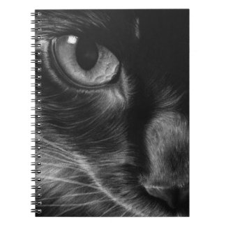 Schwarze Katzen-Notizbuch Notizblock