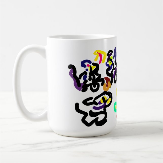 Schwarze Katzen Party Kaffeetasse (Links)
