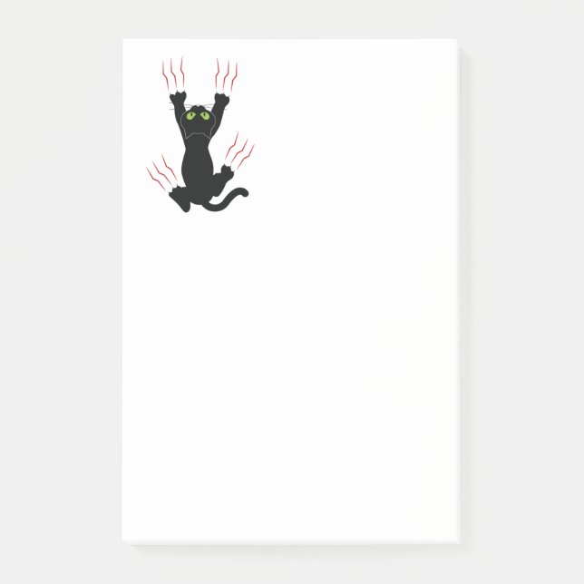 Schwarze Katzen Post-it Klebezettel (Vorderseite)