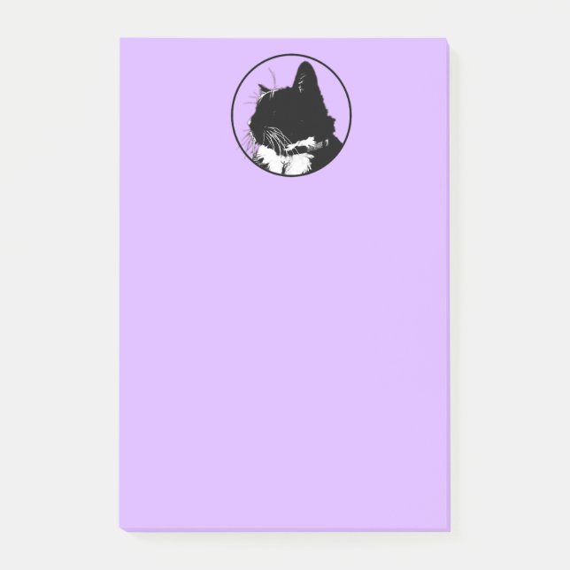 Schwarze Katzen-Post-Itanmerkungen Post-it Klebezettel (Vorderseite)