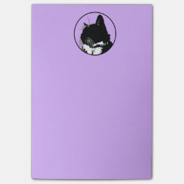 Schwarze Katzen-Post-Itanmerkungen Post-it Klebezettel