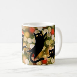 Schwarze Katzen Regel! Mini-Panther-Liebe zu Weihn Kaffeetasse