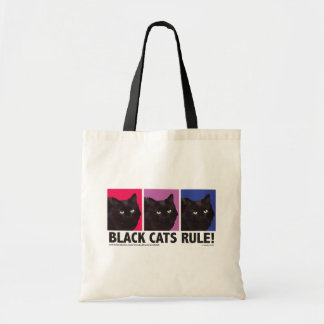 Schwarze Katzen REGEL! Taschen-Tasche Tragetasche