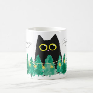 Schwarze Katzen Regel! Whiskers & Weihnachts Cheer Kaffeetasse