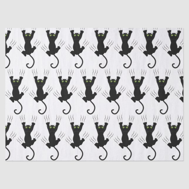 Schwarze Katzen Seidenpapier (Vorderseite)