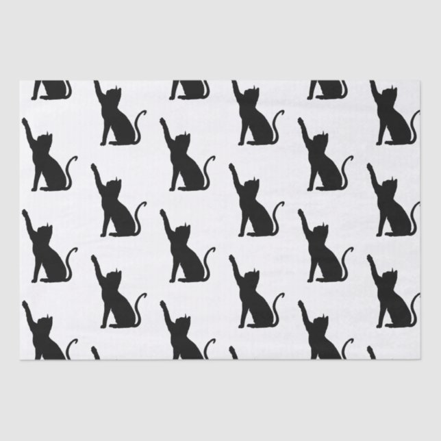 Schwarze Katzen Seidenpapier (Vorderseite)