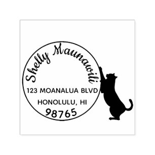 Schwarze Katzen-Selbstmit tinte schwärzende Permastempel
