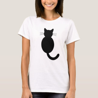 Schwarze Katzen-Shirt T-Shirt